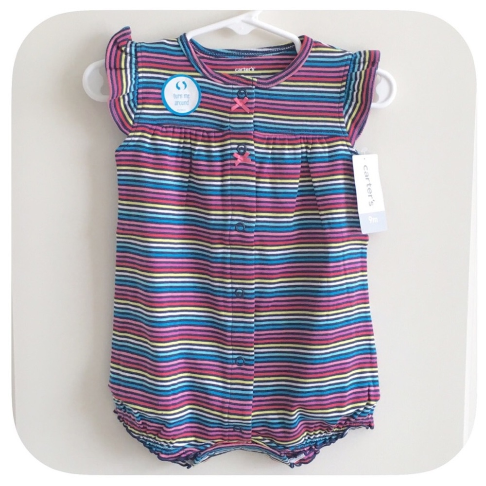 ❤NWT Carters Baby girls romper outfit